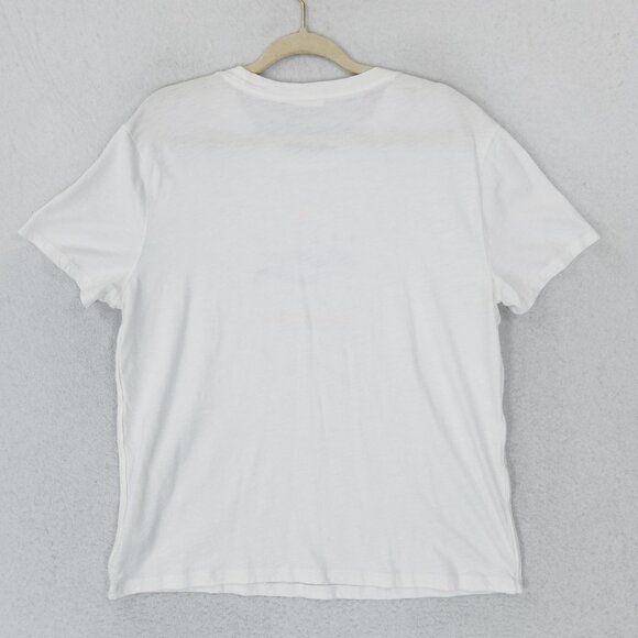 Athleta Shirt Womens Medium White Morgan Harper Breathe Rest Rise Graphic Tee - Picture 10 of 11
